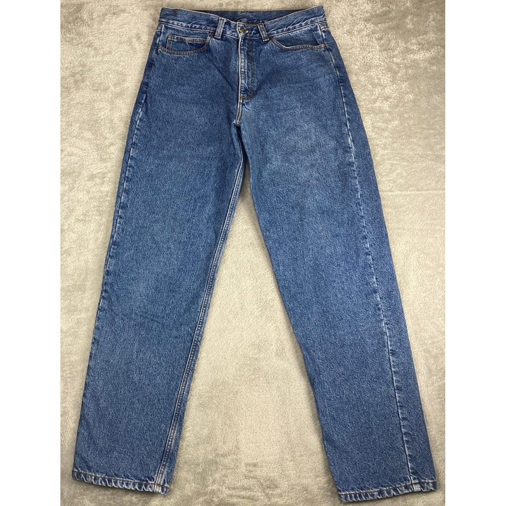 WearGuard Flannel Lined Jeans Mens 34x34 (33x34) Blue Denim Work Pants Plaid